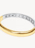 Two-Tone Bangle Bracelet Gold side