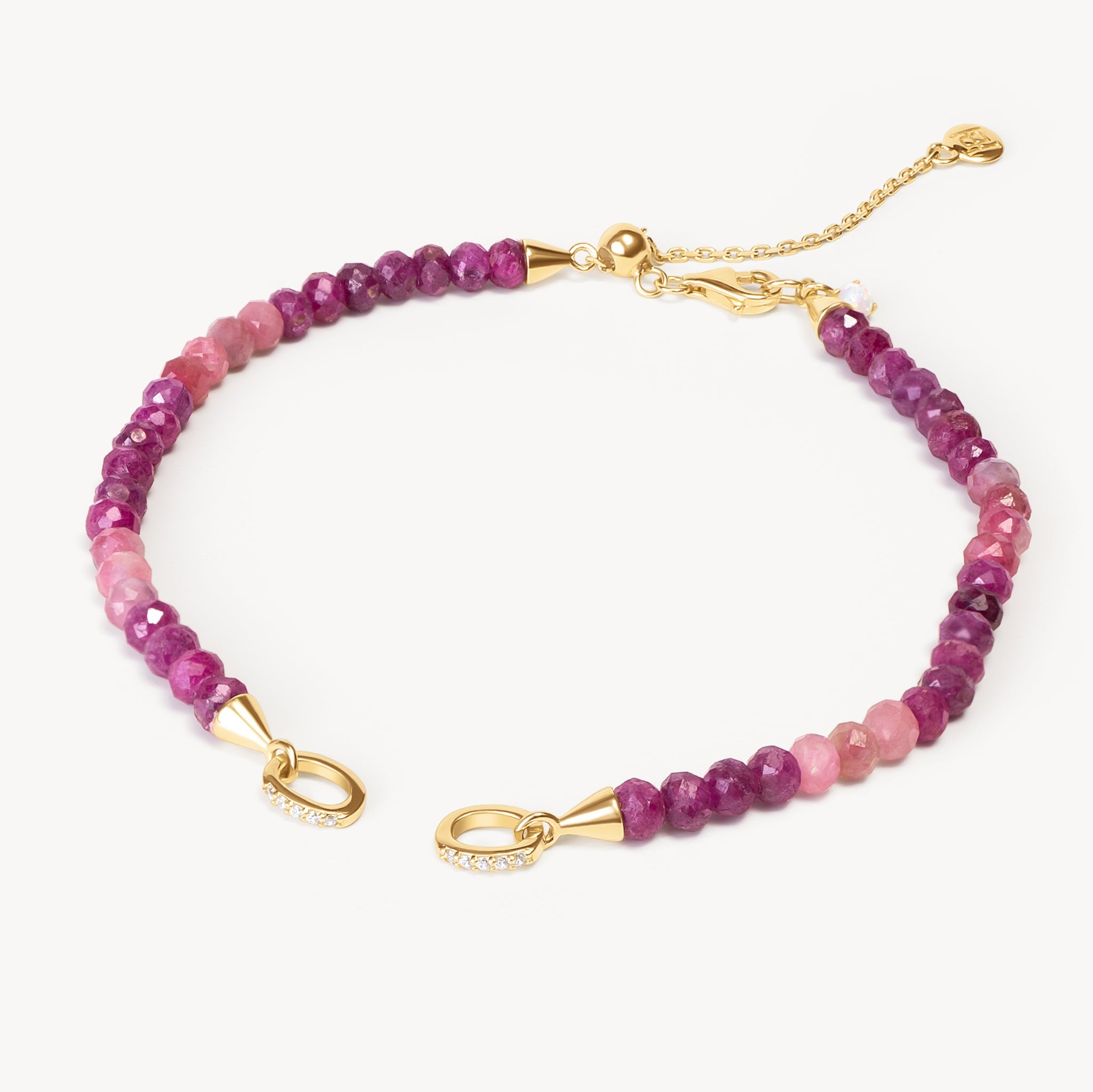 Warm Gradient Charm Base Bracelet with no links