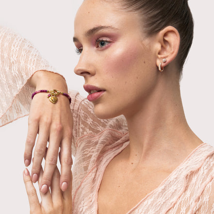 Warm Gradient Charm Base Bracelet on model