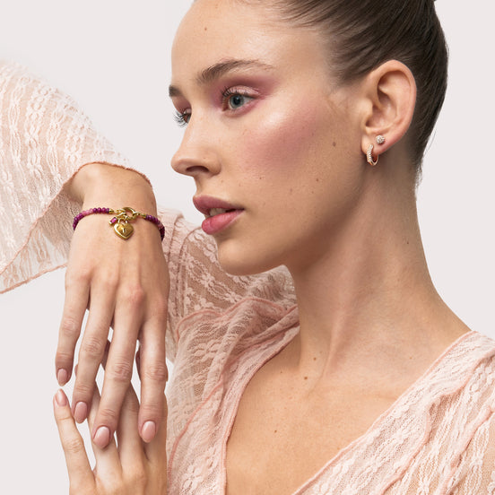 Warm Gradient Charm Base Bracelet on model